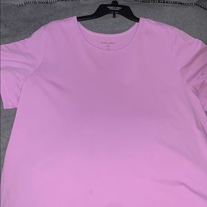 Woman Within Crew Neck Lilac Top